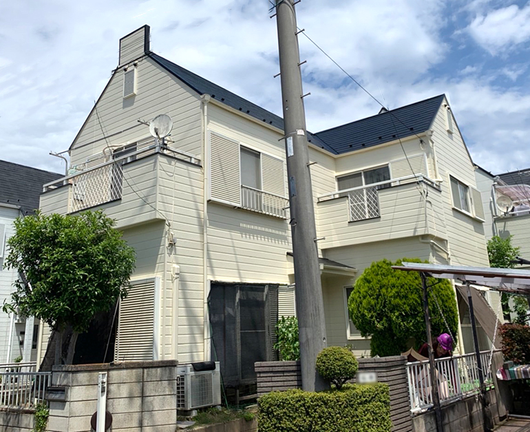 外壁塗装リフォームで明るい外観になりました 外壁塗装リフォームで明るい外観になりました